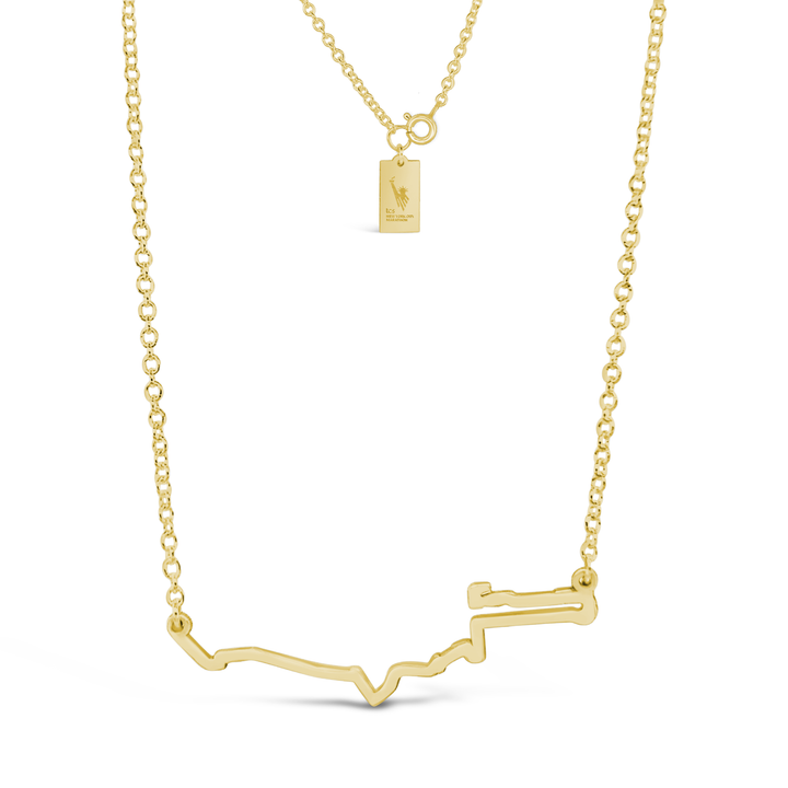 TCS New York City Marathon Course Map Necklace