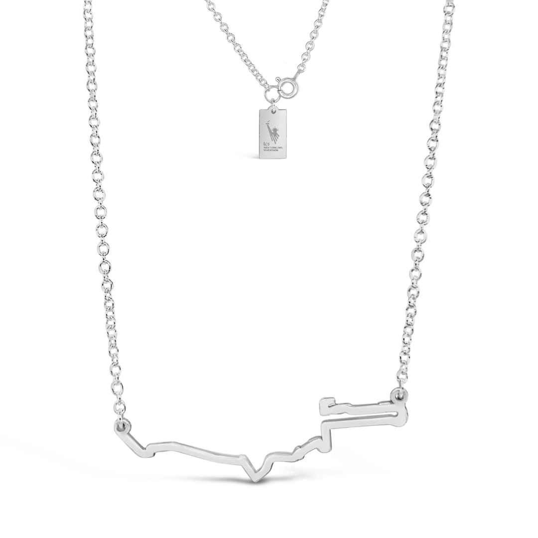 TCS New York City Marathon Course Map Necklace