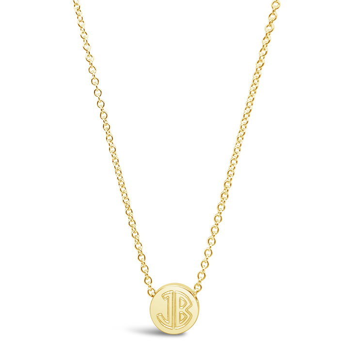 Circle Monogram Bead Necklace