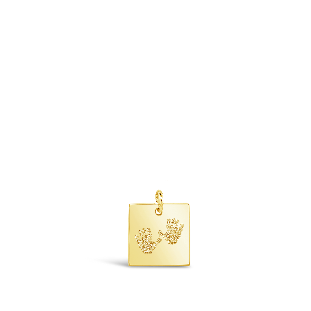 Custom Handprint Square Necklace