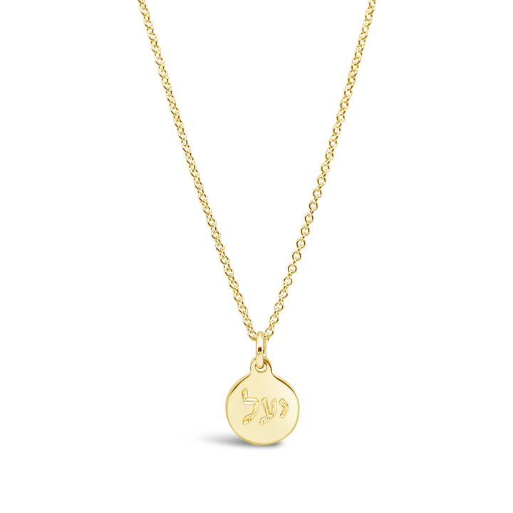 Hebrew Disc Necklace