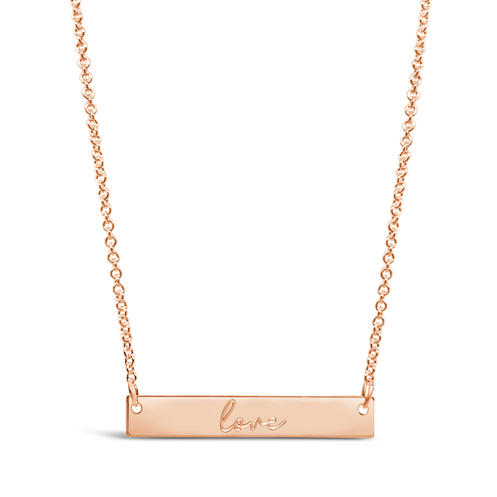 Mantra Horizontal Bar Necklace
