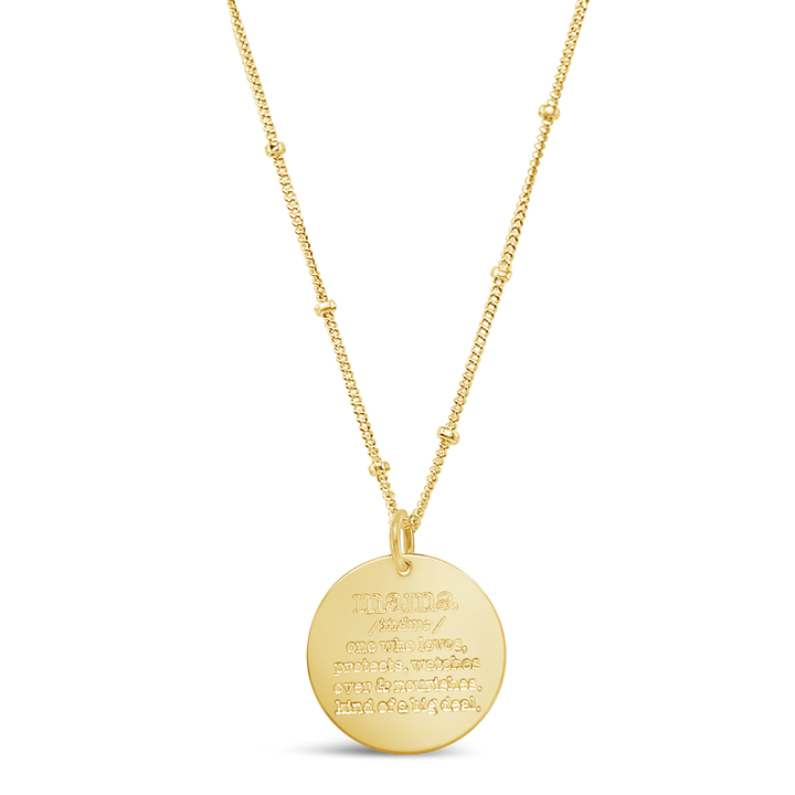 Mama Defined Disc Necklace