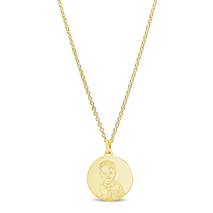 Custom Portrait Disc Necklace