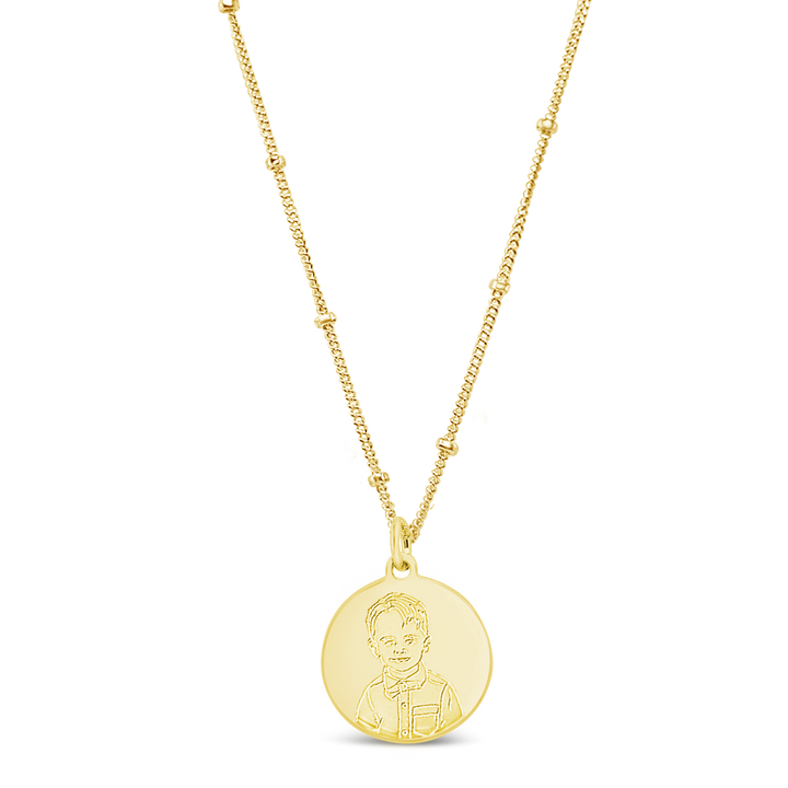 Custom Portrait Disc Necklace
