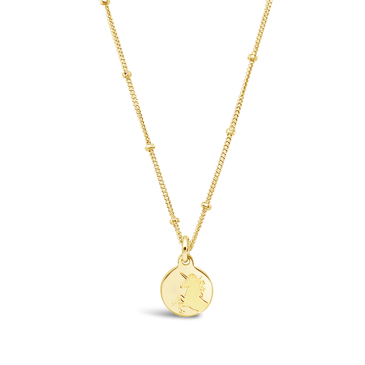 Unicorn Disc Necklace