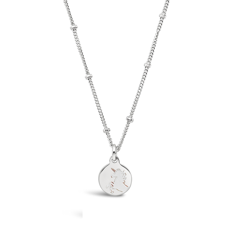 Unicorn Disc Necklace