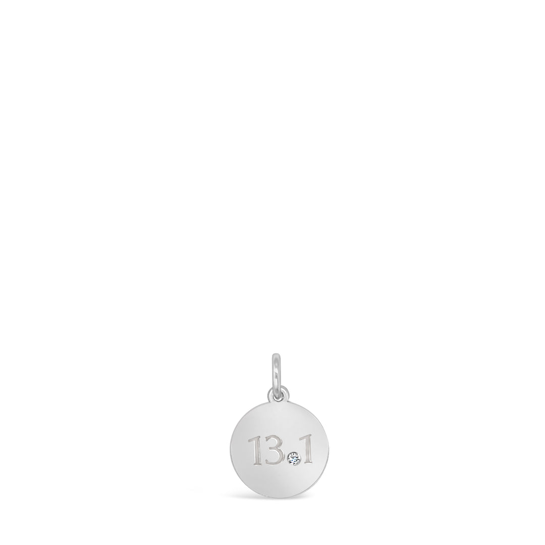 13.1 Half Marathon Disc Necklace with Diamond