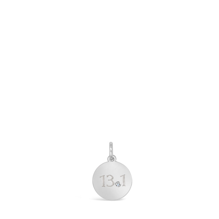 13.1 Half Marathon Disc Necklace with Diamond
