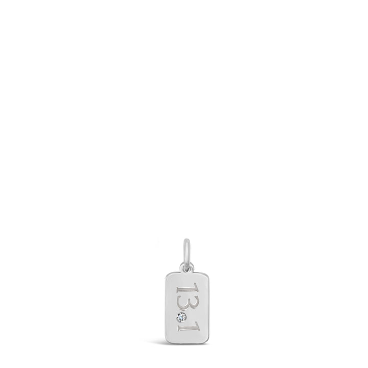 13.1 Half Marathon Tag Necklace with Diamond
