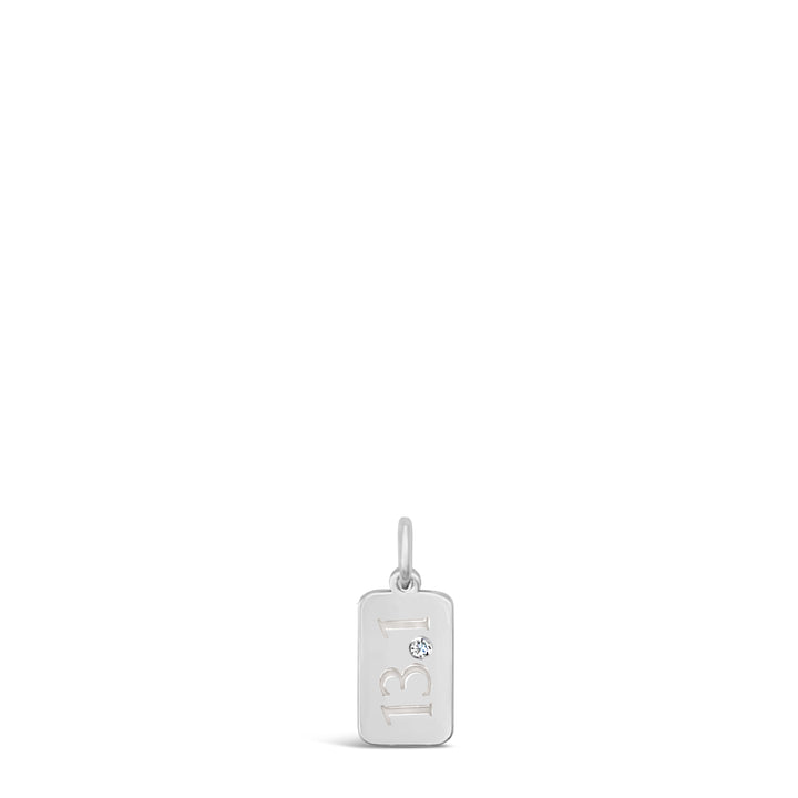 13.1 Half Marathon Tag Necklace with Diamond
