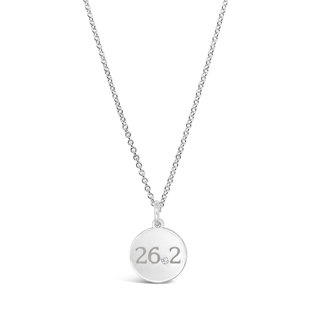 26.2 Marathon Disc Necklace with Diamond