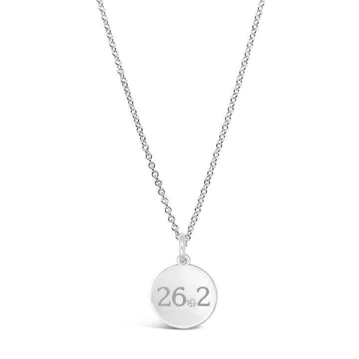 26.2 Marathon Disc Necklace with Diamond