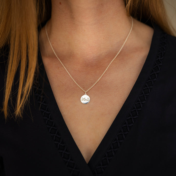 26.2 Marathon Disc Necklace with Diamond