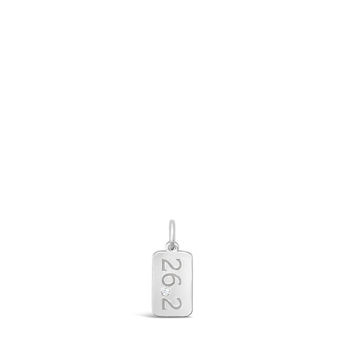 26.2 Marathon Tag Necklace with Diamond
