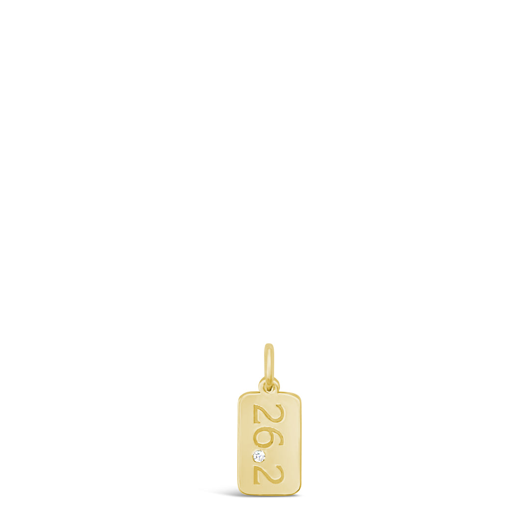 26.2 Marathon Tag Necklace with Diamond