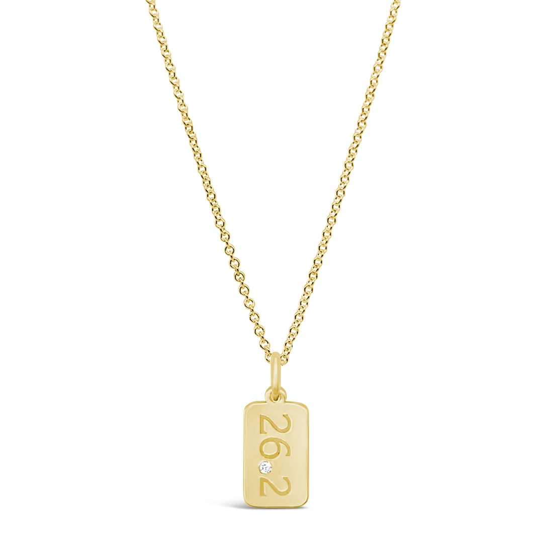 26.2 Marathon Tag Necklace with Diamond