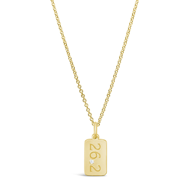 26.2 Marathon Tag Necklace with Diamond