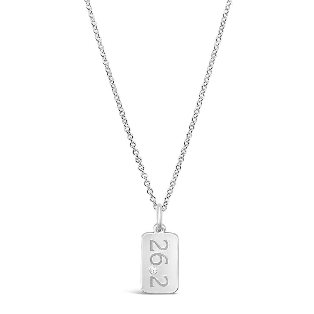 26.2 Marathon Tag Necklace with Diamond