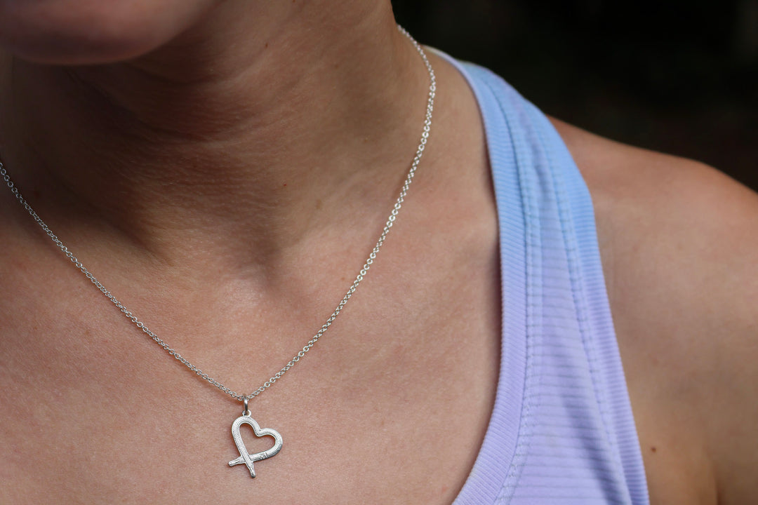 261 Fearless Laced Heart Necklace