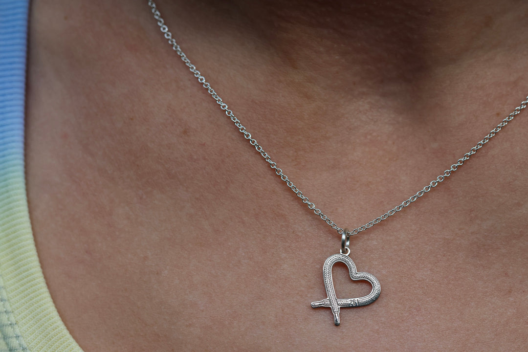 261 Fearless Laced Heart Necklace