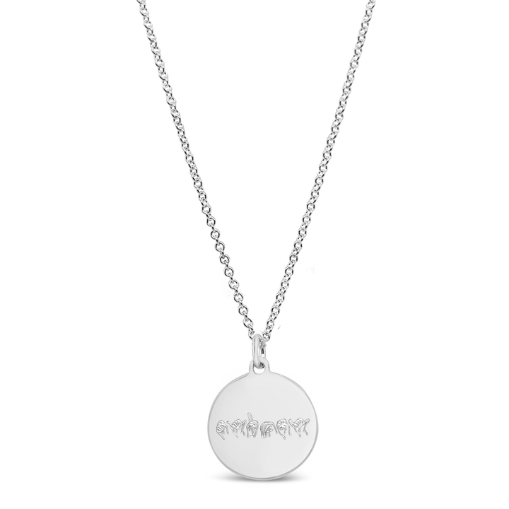 ASL Disc Necklace