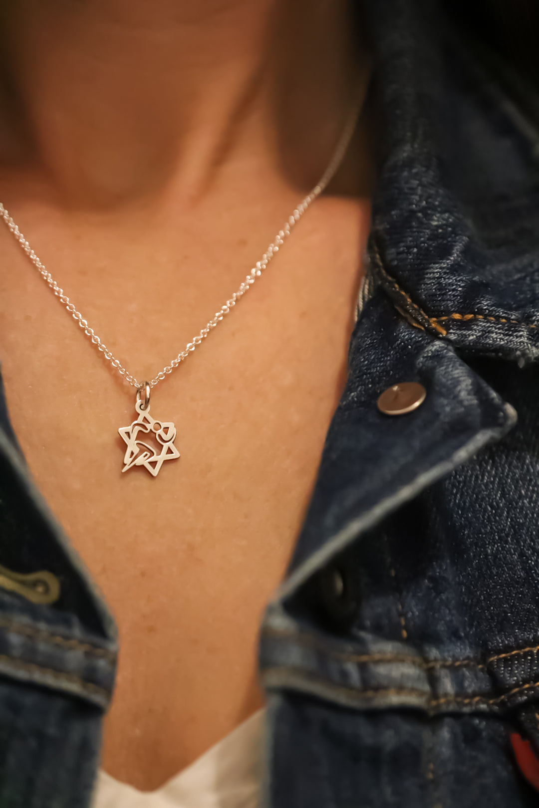 NJR Magen David Charm Necklace