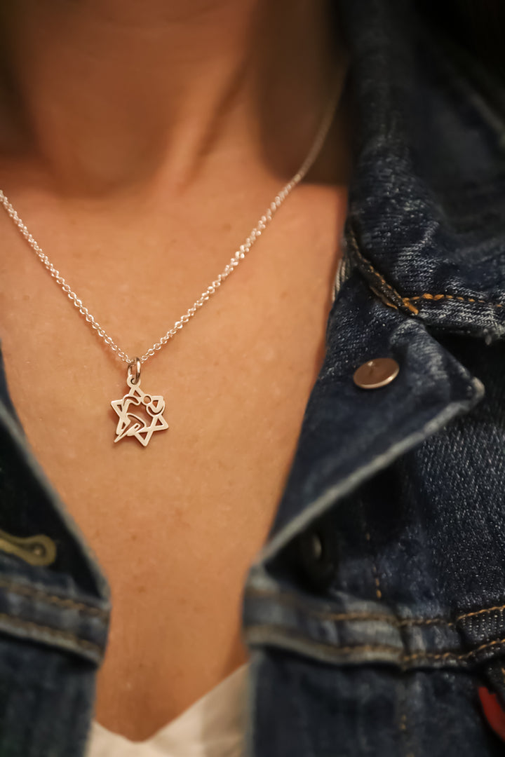 NJR Magen David Charm Necklace