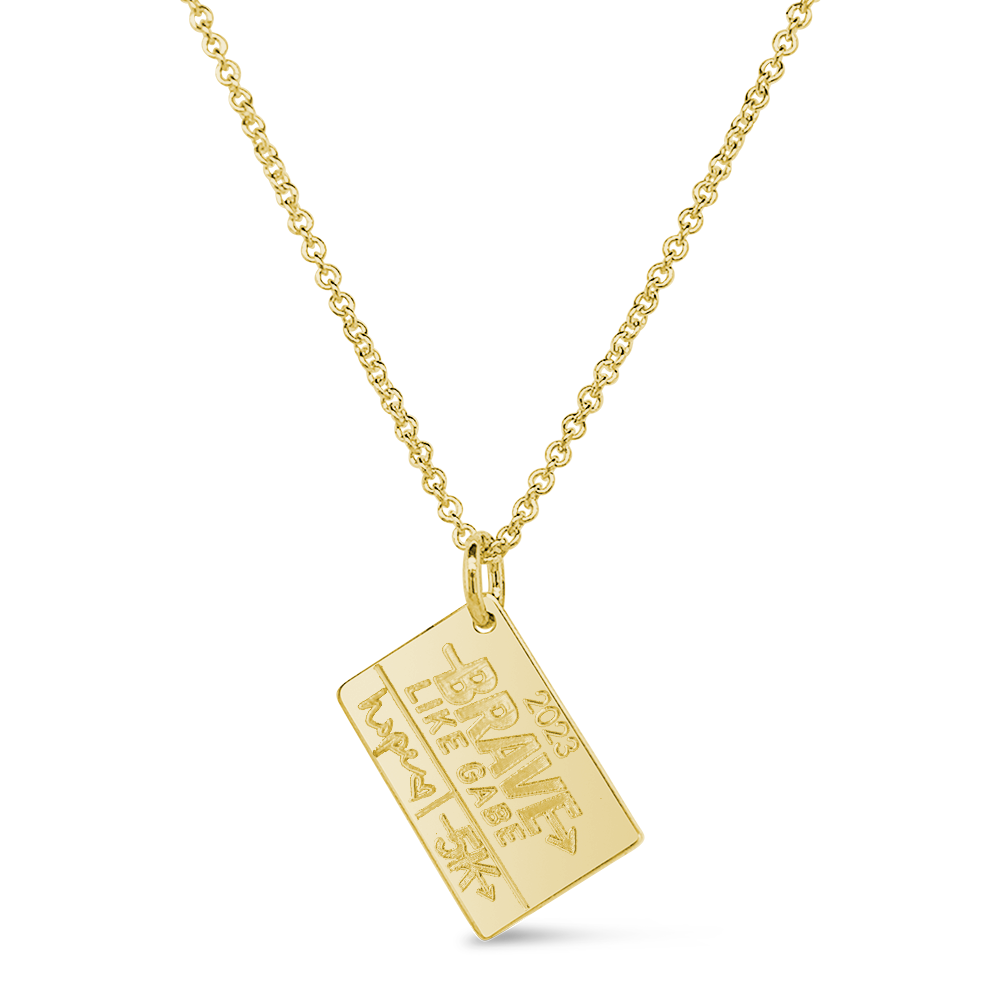BRAVE Like Gabe 5K Race Bib Necklace