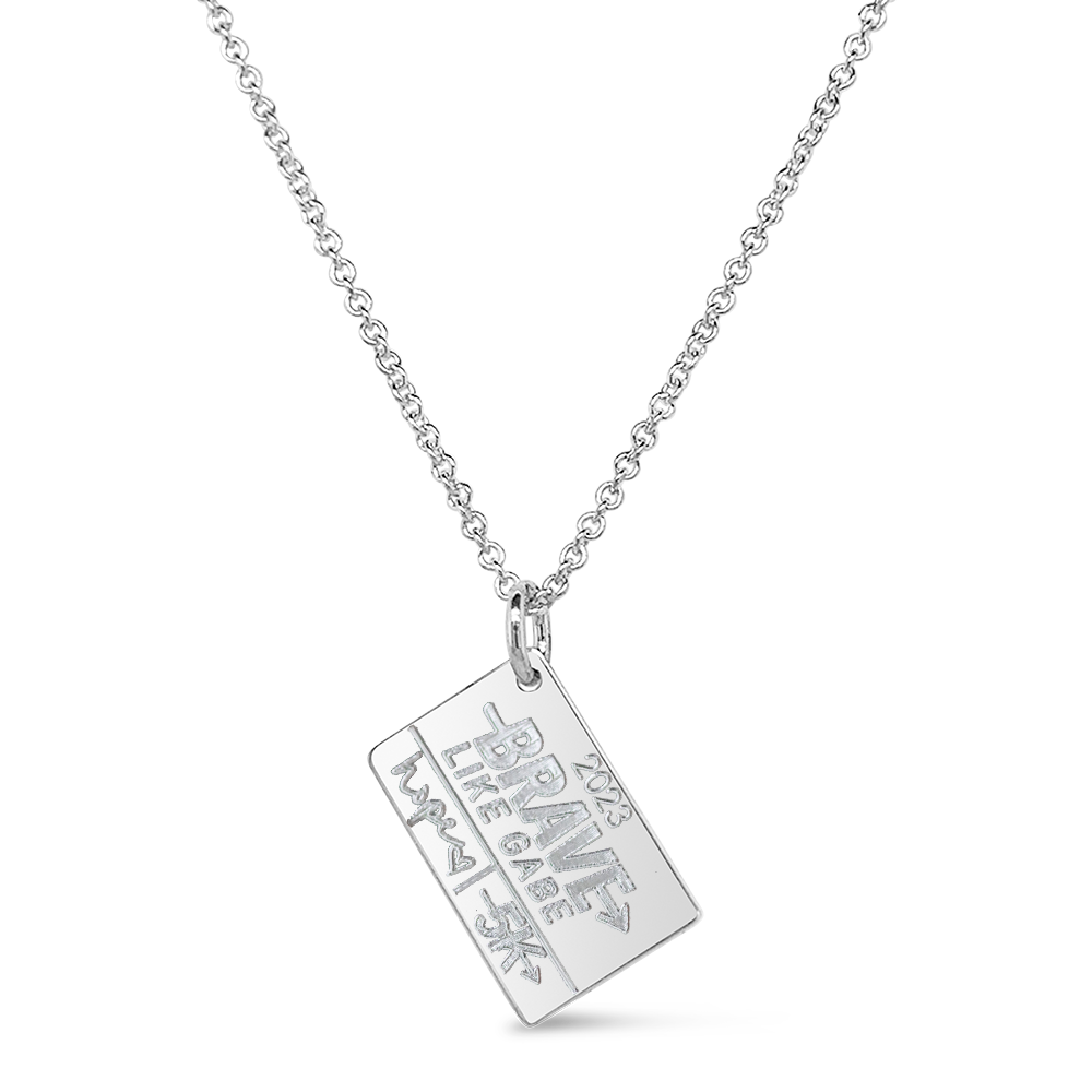 BRAVE Like Gabe 5K Race Bib Necklace