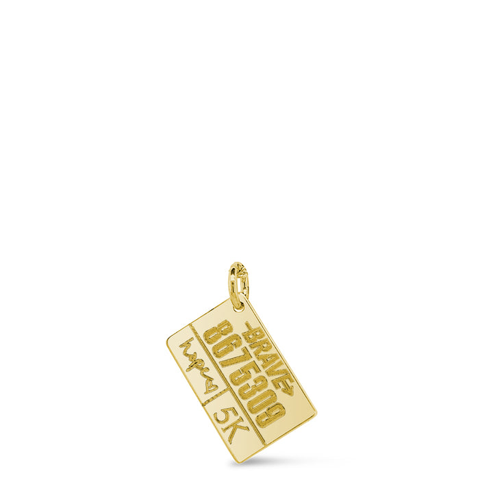 BRAVE Like Gabe Personalized Race Bib Necklace