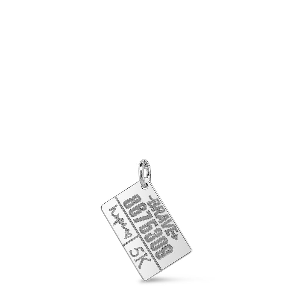 BRAVE Like Gabe Personalized Race Bib Necklace