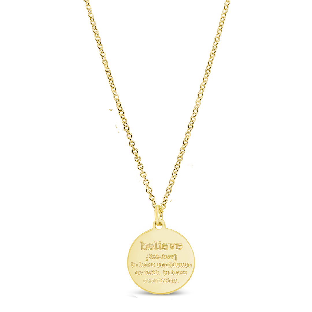 Believe Defined Disc Necklace