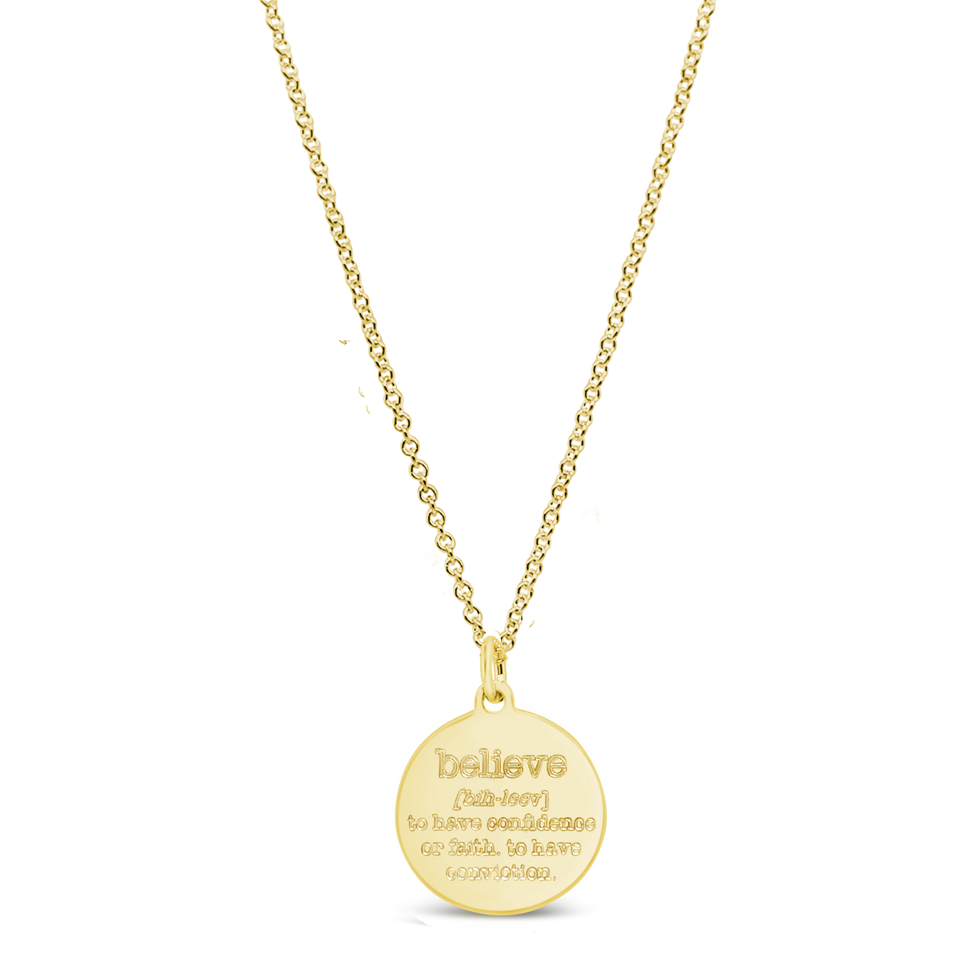 Believe Defined Disc Necklace