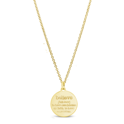 Believe Defined Disc Necklace
