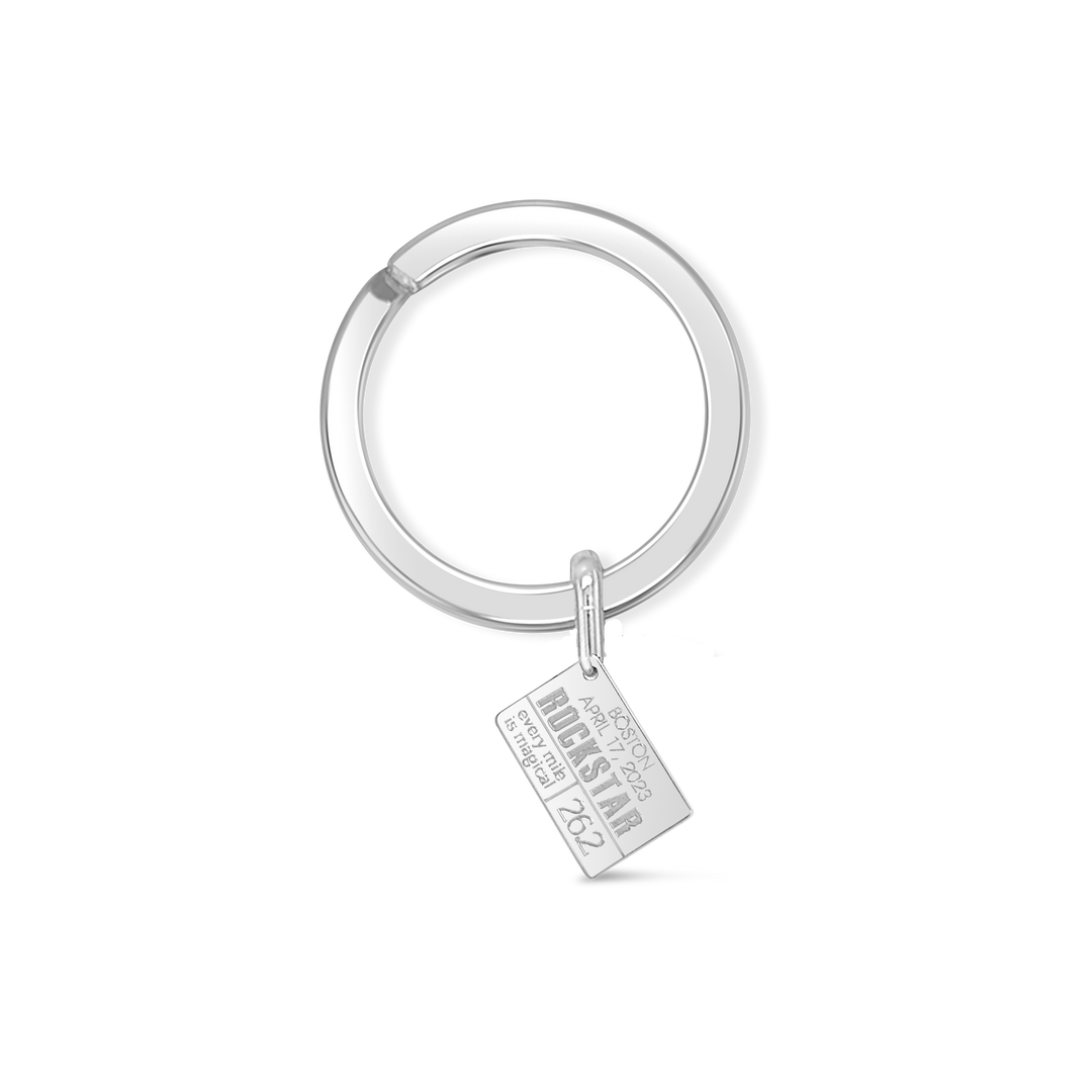 Personalized Race Bib Key Ring