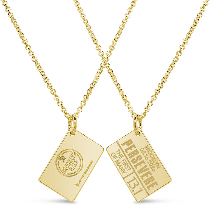 RBC Brooklyn Half Personalized Race Bib Necklace