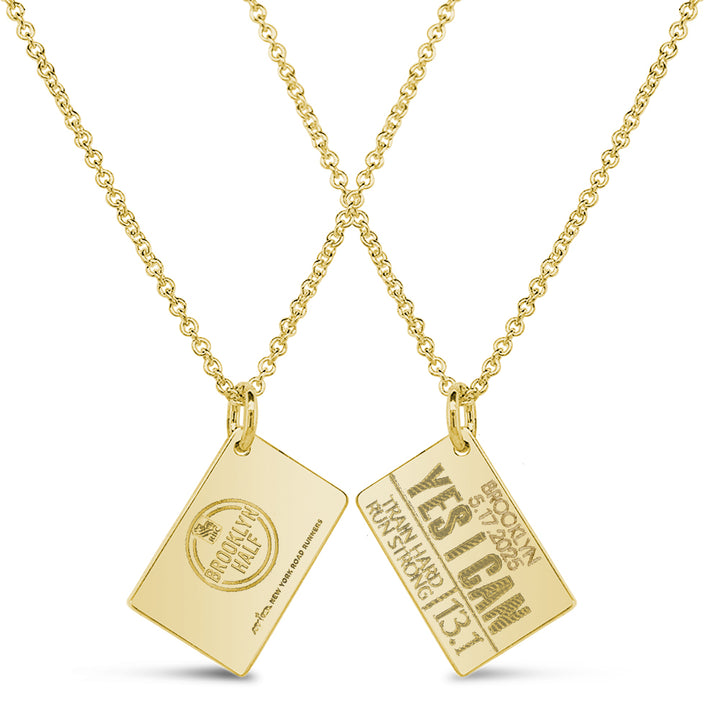 RBC Brooklyn Half Personalized Race Bib Necklace