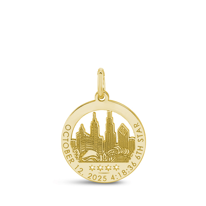Personalized Chicago Charm Necklace