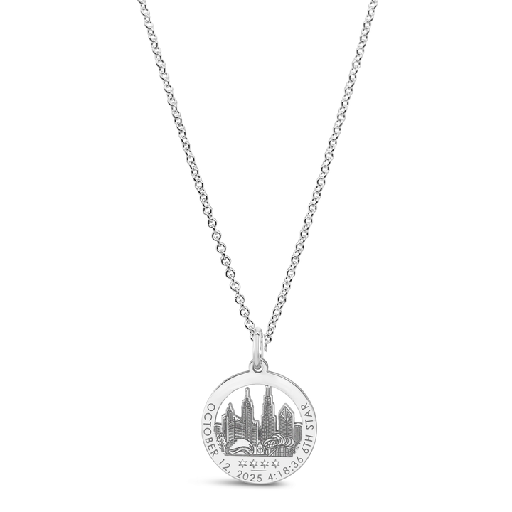 Personalized Chicago Charm Necklace