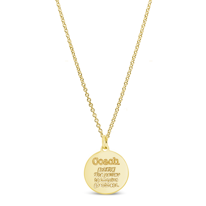 Coach Defined Disc Necklace