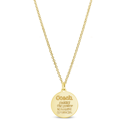 Coach Defined Disc Necklace