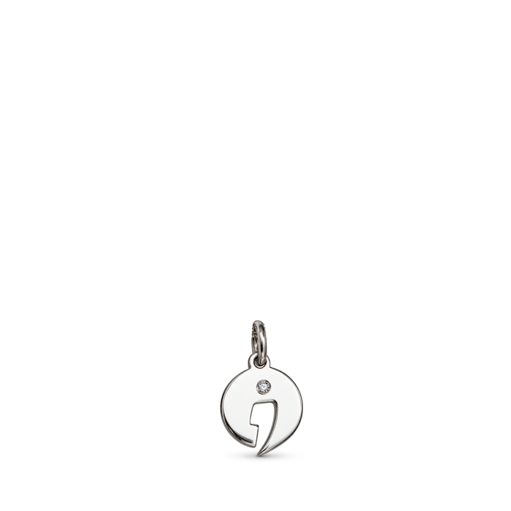 Still I Run Diamond Semicolon Necklace