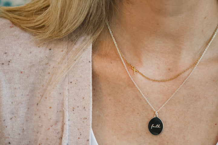 Mantra Oval Necklace