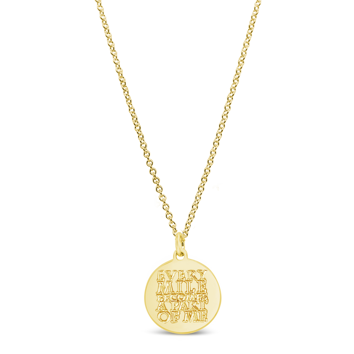 Every Mile Disc Necklace