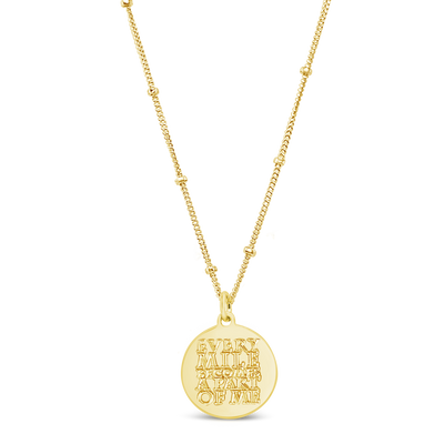 Every Mile Disc Necklace