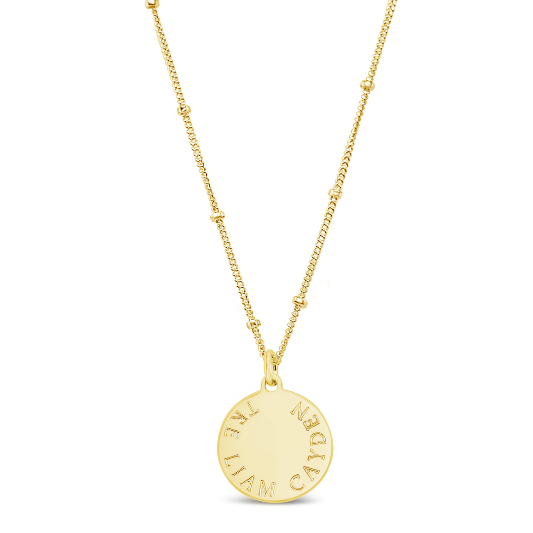 Family Names Disc Necklace