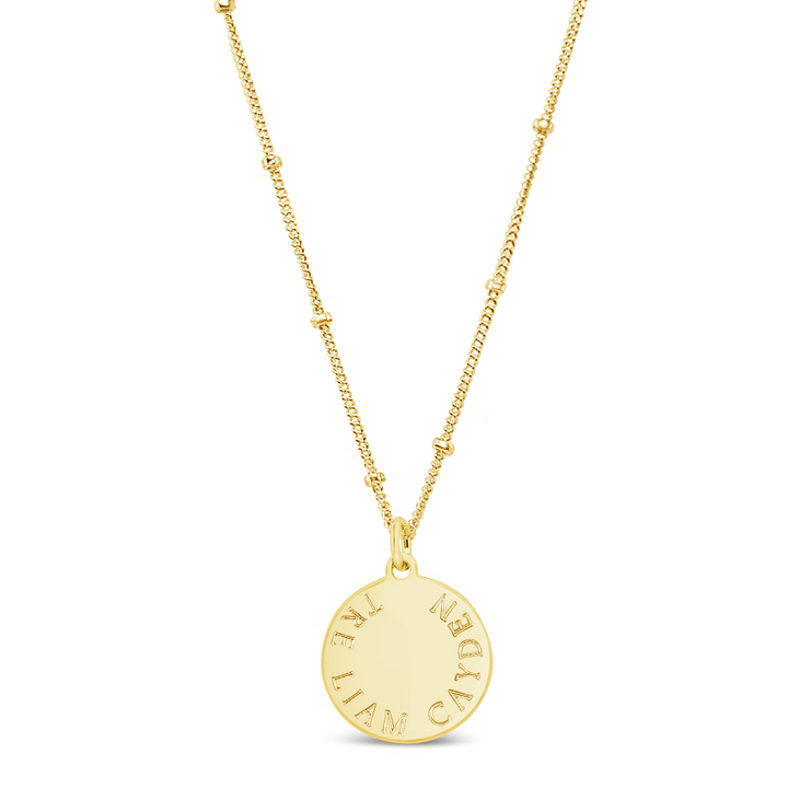 Family Names Disc Necklace