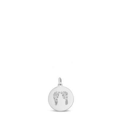 Custom Footprint Disc Necklace
