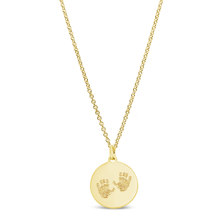 Custom Handprint Disc Necklace